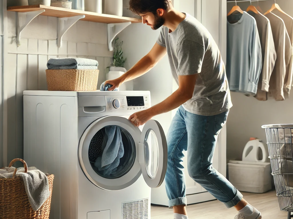 Person using a dryer